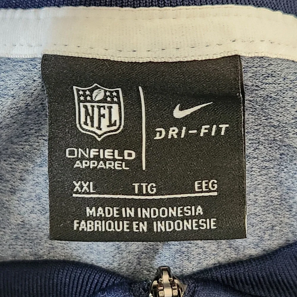 Dallas Cowboys Nike Half-Zip Pullover Mens XXL Coaches Sideline Performance